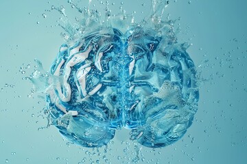 Water brain, health concept
