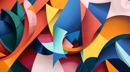 Striking colors and bold shapes soaring through the air   AI generated illustration