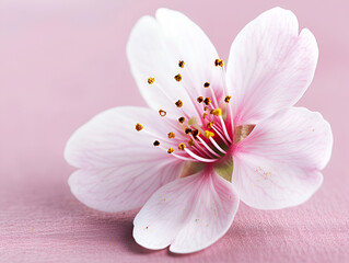 Fototapeta na wymiar Intense Beauty: Close-Up of Peach Blossom in High Definition