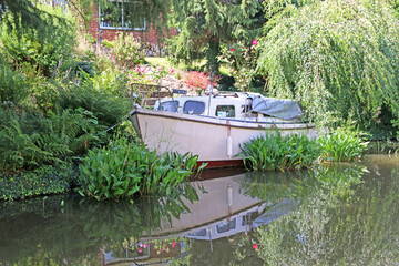 Boat on the Brecon Canal, Wales