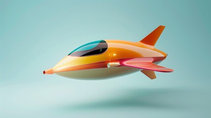 An imaginative isolated flying object inspired  AI generated illustration