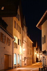 Fototapeta na wymiar Altstadt in Fuessen, nachts