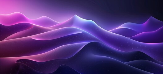 Obraz premium Ethereal Gradient Wave Abstractions Generative AI