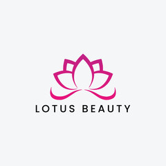lotus flower logo design vector