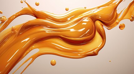 Fototapeta premium delicious liquid sweet melted caramel