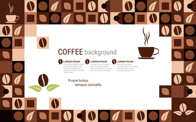 Coffee theme illustration vector template. Design for banner, poster, booklet, brochure cover, card, coupon