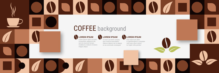 Coffee theme illustration vector template. Design for banner, poster, booklet, brochure cover, card, coupon