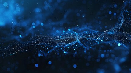 the beauty of data visualization: explore a blue abstract background with dots and lines