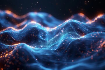 Obraz premium Dynamic Abstract Colorful Light Flow Generative AI