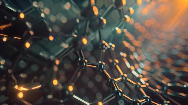 A detailed view of a metal structure, featuring intricate patterns and textures, with a blurred background, Carbon nanotubes in electronics