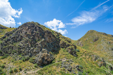 Fototapeta na wymiar Explore rugged terrain. Test your off-road skills. At the top, breathtaking views await you.