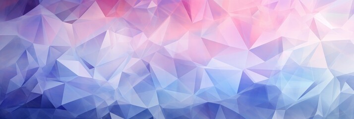 Obraz premium Abstract Low Poly Background In Gradient Shades Of Pink And Blue. Geometric Polygons Artwork. Generative AI