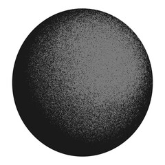 Fototapeta na wymiar gray planet rendered in stipple style