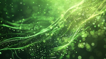 green futuristic technology background with organic motion and advanced digital visuals showcasing sci fi inspired modern tech design
