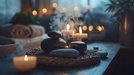 A luxurious spa day with a focus on relaxation and pampering including a hot stone massage and...