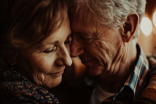 Up-close perspective of a couple embracing one last time during divorce proceedings, softly lit to capture their bittersweet farewell 03