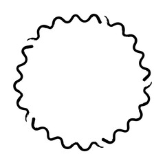 Abstract circle round grunge border frame ring for decoration ornament in vector illustration