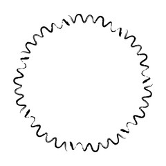 Abstract circle round grunge border frame ring for decoration ornament in vector illustration