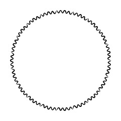Abstract circle round grunge border frame ring for decoration ornament in vector illustration