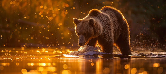 A bear in the river
