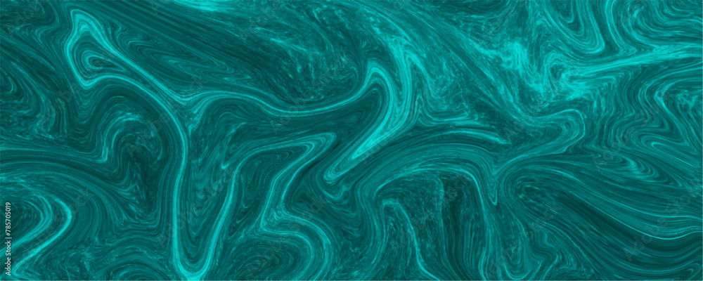 Poster cyan liquid ink swirl abstract background. abstract colorful liquid background smooth wave and gloss