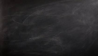 Black chalkboard with visible traces of erased chalk, showing a clean yet used texture.