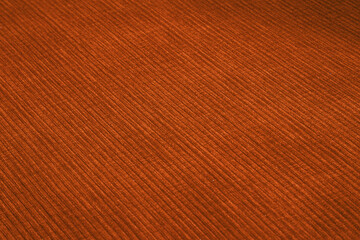 Textured corduroy furniture fabric in orange colors