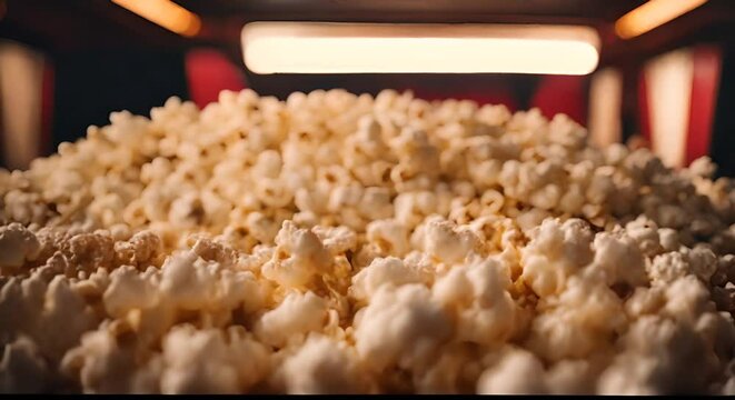 Popcorn in a popcorn making machine.