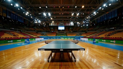 Table tennis arena made with Ai generative technology