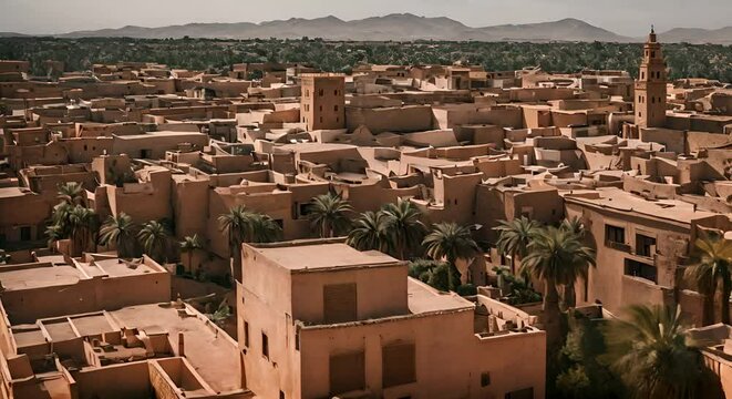 Arab architecture in a city in the Sahel.