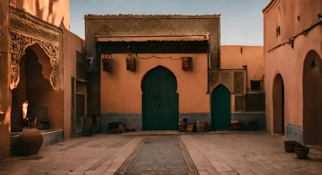 Arab architecture in a city in the Sahel.