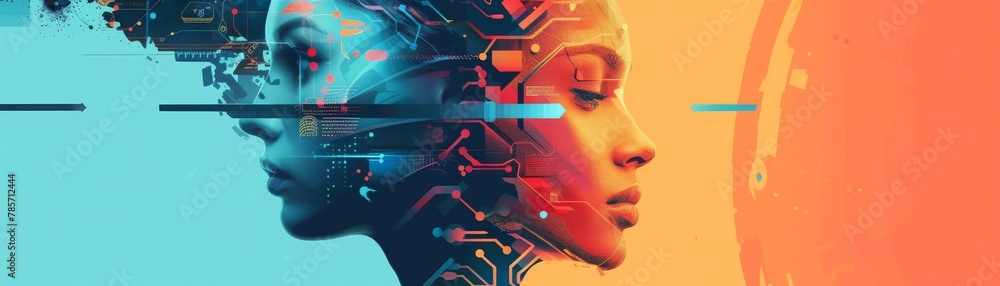 Poster prioritizing bias elimination in technology, making ai development inclusive for all communities.