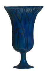Blue glazed composition chalice. Ancient Egypt