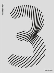 three zebra streps vector design