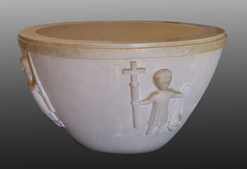 Romanesque baptismal font