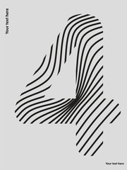 four zebra streps vector design