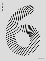 Six zebra streps vector design