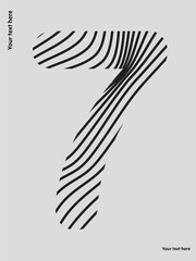 Seven zebra streps vector design