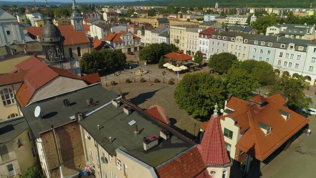 Plac Jakuba Wejhera Wejherowo Rynek Centrum Market Square Aerial View Poland