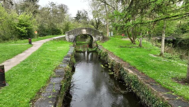 boyne river and boyne canal lock, navan, county meath, ireland