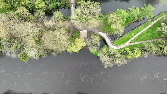 boyne river and boyne canal lock, navan , county meath, ireland