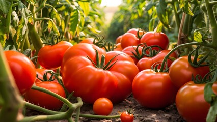 tomatoes in the garden