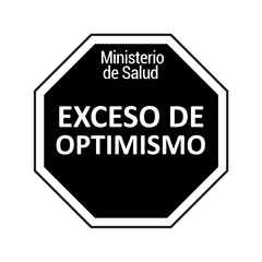 Excessive optimism spanish text logo - 785720048