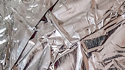 Silver wrapped foil detail texture - 785720071