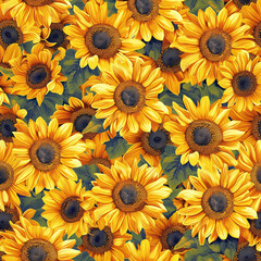 sun flower pattern seamless