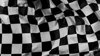 Fototapeta premium Checkered flag, end race background, formula one competition