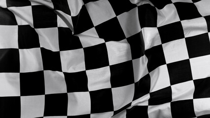 Fototapeta premium Checkered flag, end race background, formula one competition