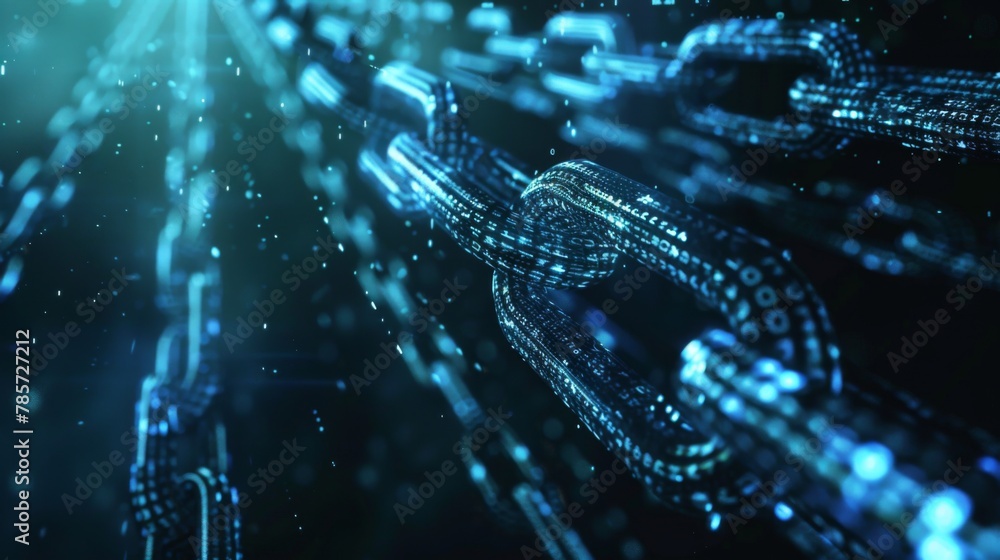 Aufkleber digital blockchain concept in cybersecurity