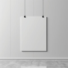 mock up poster frame in hipster interior background modern house 3d illustration