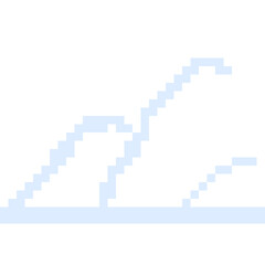 Fototapeta premium Cloud Pixel Art Icon Illustration